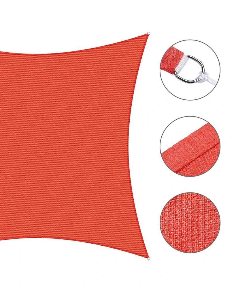 2 Pack 23x22 Ft 97% Uv Block Rectangle Sun Shade Sail Heavy Duty Canopy Outdoor