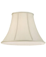Creme Large Bell Lamp Shade 9" Top x 18" Bottom x 13" Slant x 12.5" High (Spider) Replacement with Harp and Finial - Springcrest