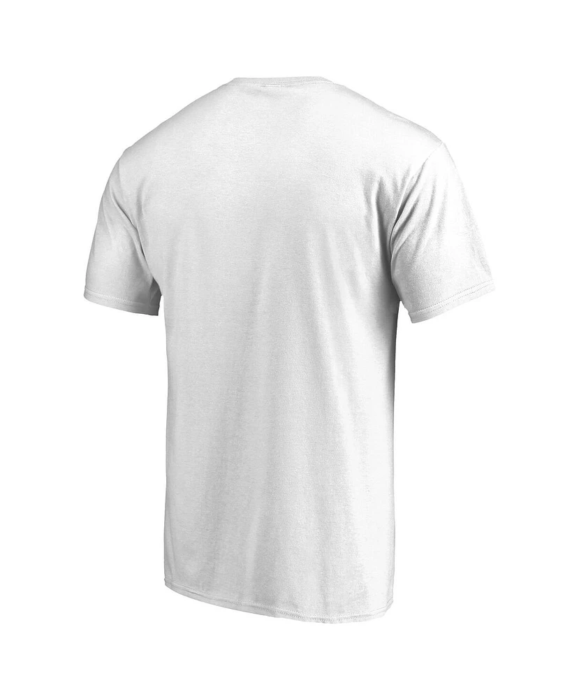 Fanatics Men's White Chicago Bulls Primary Wordmark T-Shirt