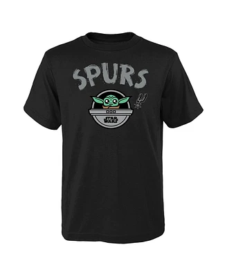 Outerstuff Big Boys and Girls Black San Antonio Spurs Star Wars The Child T-Shirt