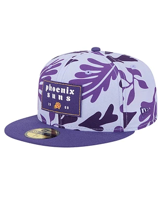 New Era Men's Purple Phoenix Suns Palm Fronds 2-Tone 59FIFTY Fitted Hat