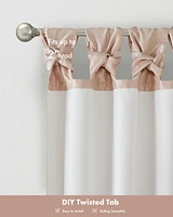 Madison Park Emilia Twist Tab Lined Window Curtain Panel, Single Curtain with Privacy Lining for Bedroom and Living Room, 108 inch length Single Curta