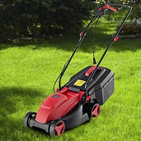 Electric Corded Lawn Mower 12-amp 14-Inch Walk-Behind Lawnmower with Collection Box