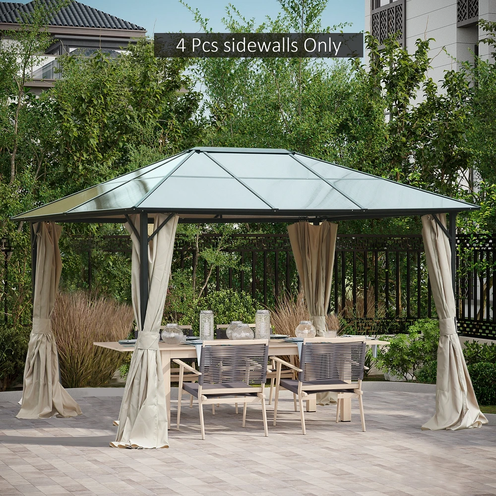 Universal Outdoor 10' x 12' Gazebo Replacement Sidewall Canopy Curtain (Curtains Only)