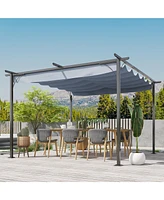 Retractable Canopy Patio Pergola for Decks, Patios, and Gardens