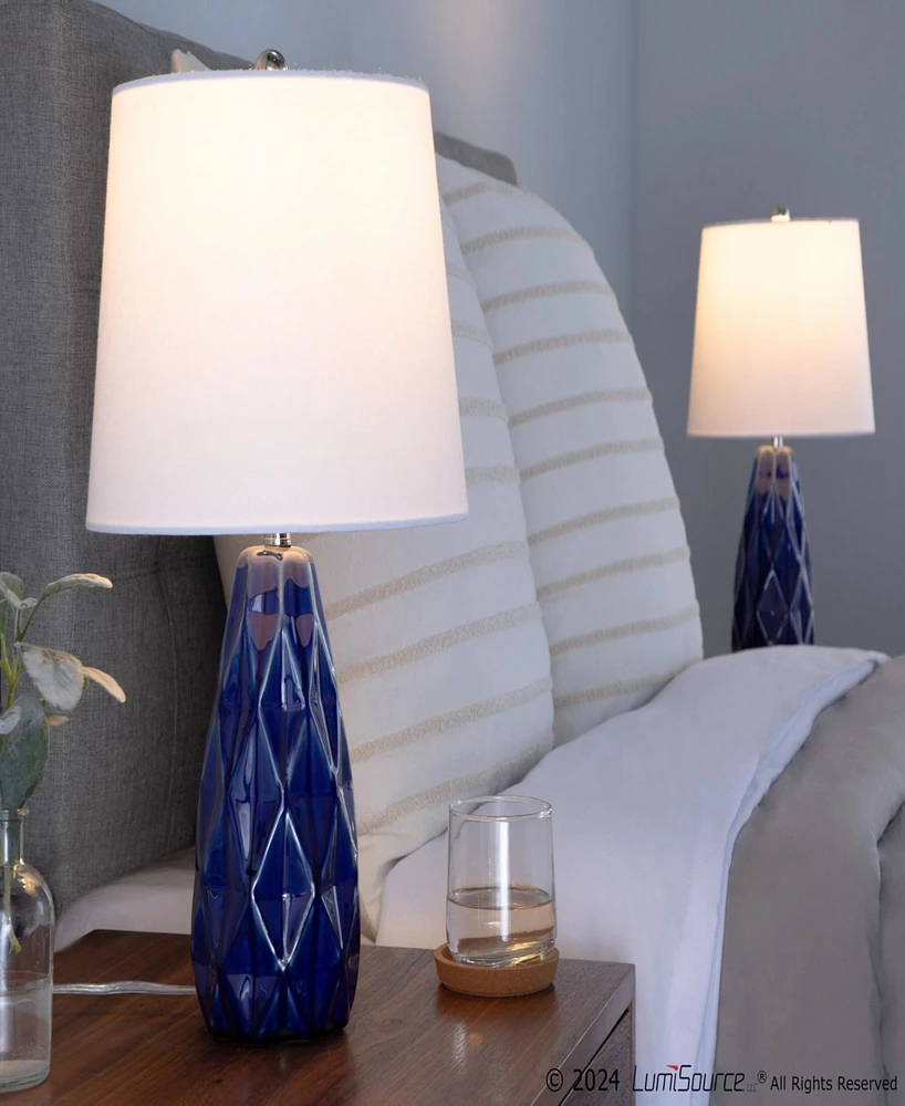 Lumisource Hex 20" Contemporary Ceramic Accent - Set of 2 Lamp