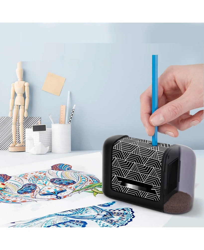Powerme Electric Pencil Sharpener: Battery-Powered for Kids, School, Office, Art