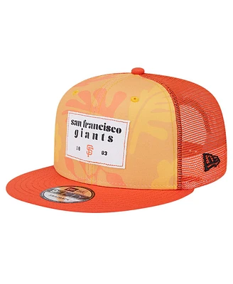 New Era Men's Orange San Francisco Giants Bikini Bottom Trucker 9FIFTY Snapback Hat