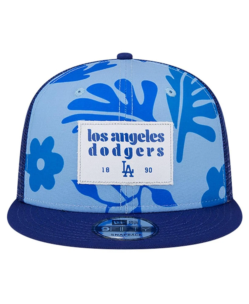 New Era Men's Royal Los Angeles Dodgers Bikini Bottom Trucker 9FIFTY Snapback Hat