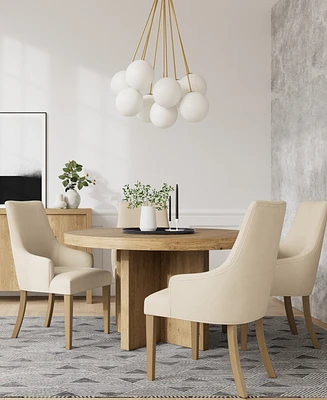 5pc Dining Set (Davie Round Table & 4 Nelin Chairs)