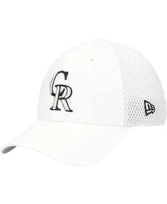 New Era Men's White Colorado Rockies Neo 39THIRTY Flex Hat
