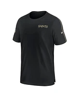 Nike Men's Black New Orleans Saints 2024 Sideline Coach Uv Performance T-Shirt