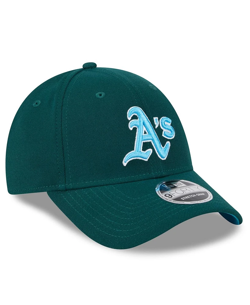 New Era Men's Green Oakland Athletics 2024 Father's Day 9FORTY Adjustable Hat