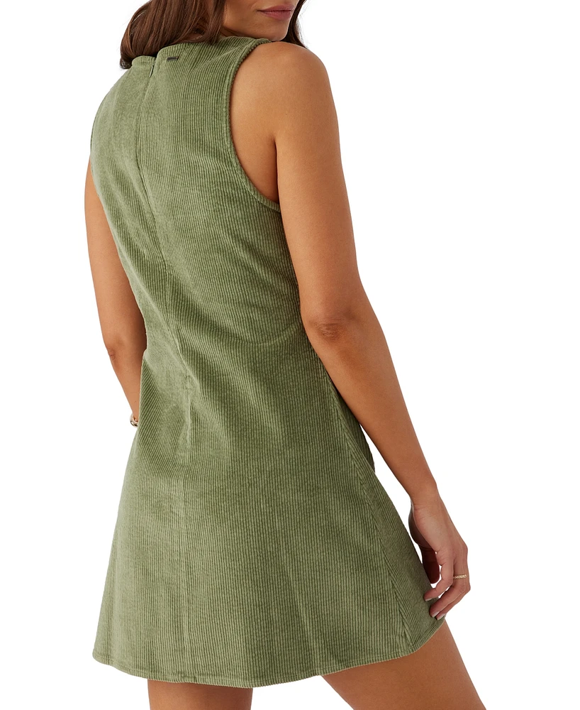 O'Neill Juniors' Poppy Sleeveless Corduroy Mini Dress