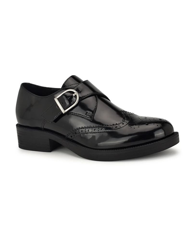 Nine West Women's Smythe Wingtip Buckle Oxfords