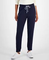 Nautica Jeans Women's Drawstring Side-Striped Jogger Pants