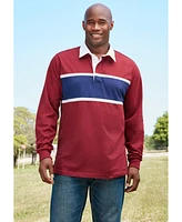 KingSize Big & Tall Long-Sleeve Rugby Polo