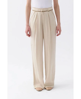 Nocturne Women's Pleated Palazzo Pants