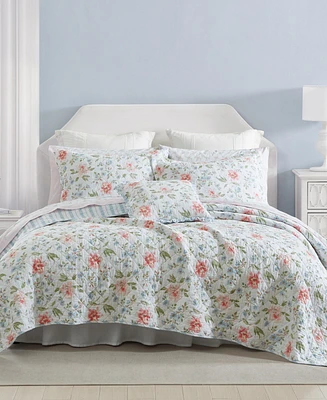 Laura Ashley Emilie Reversible 3 Piece Quilt Set, Twin