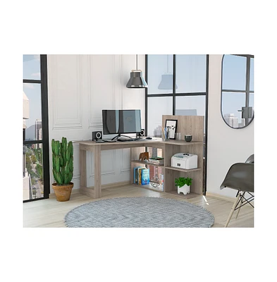 Fm Furniture Fresno Writing Computer Desk, Four Shelves