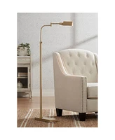 Design Keegan Traditional Farmhouse Swing Arm Pharmacy Floor Lamp 54 1/4" Tall Warm Gold Adjustable Metal Shade Decor for Living Room Reading Hou