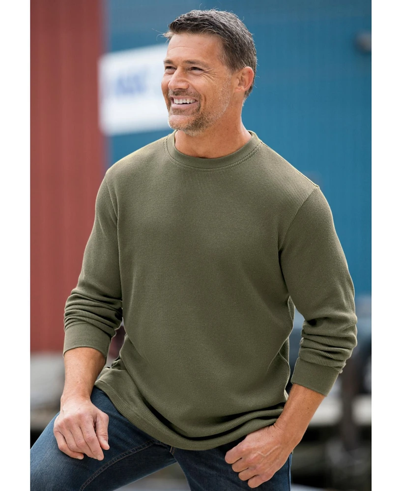 KingSize Men's Waffle-Knit Thermal Crewneck Tee