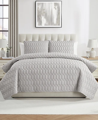 Vcny Home Diamond 3-Piece Quilt Set, King