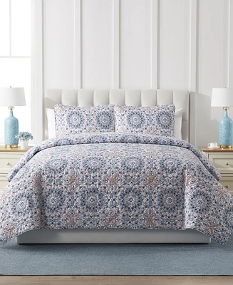 Closeout! Vcny Home Sea Medallion 3-Piece Quilt Set