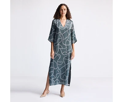 Reistor Women's Maxi Dress with Side Slits Mosaic