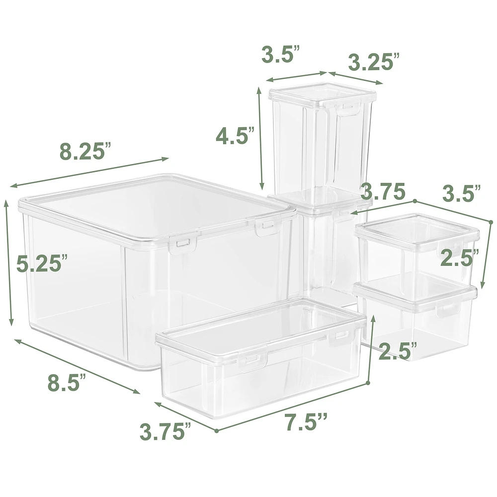 Sorbus 6-Piece Hardware Storage Container Set