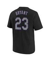 Nike Big Boys and Girls Kris Bryant Black Colorado Rockies Home Player Name Number T-Shirt