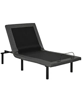 Homcom Adjustable Frame Twin Zero Gravity Powered Bed Base w/ Remote, Incline, Grey
