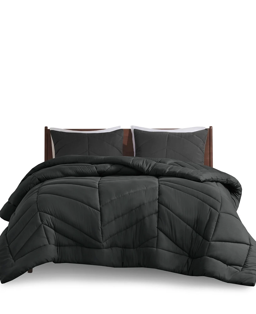 Intelligent Design Remy Quilted Chevron 3-Pc. Comforter Set, Full/Queen