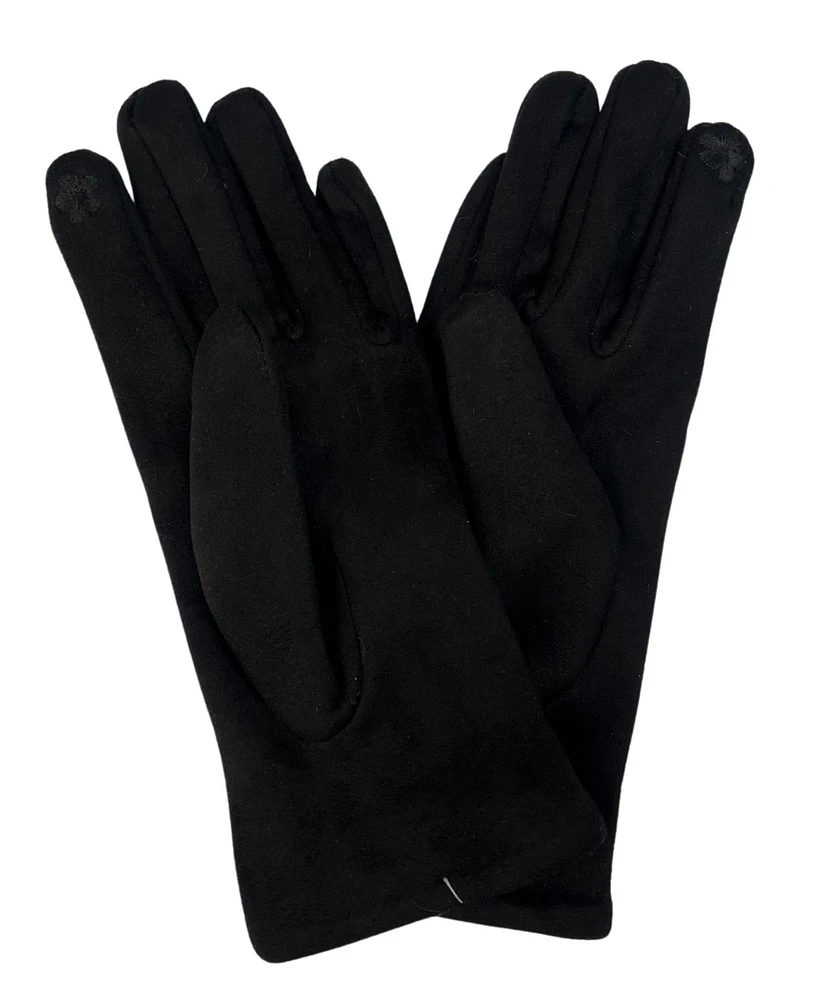 Marcus Adler Suede Glove with Cheetah Detail