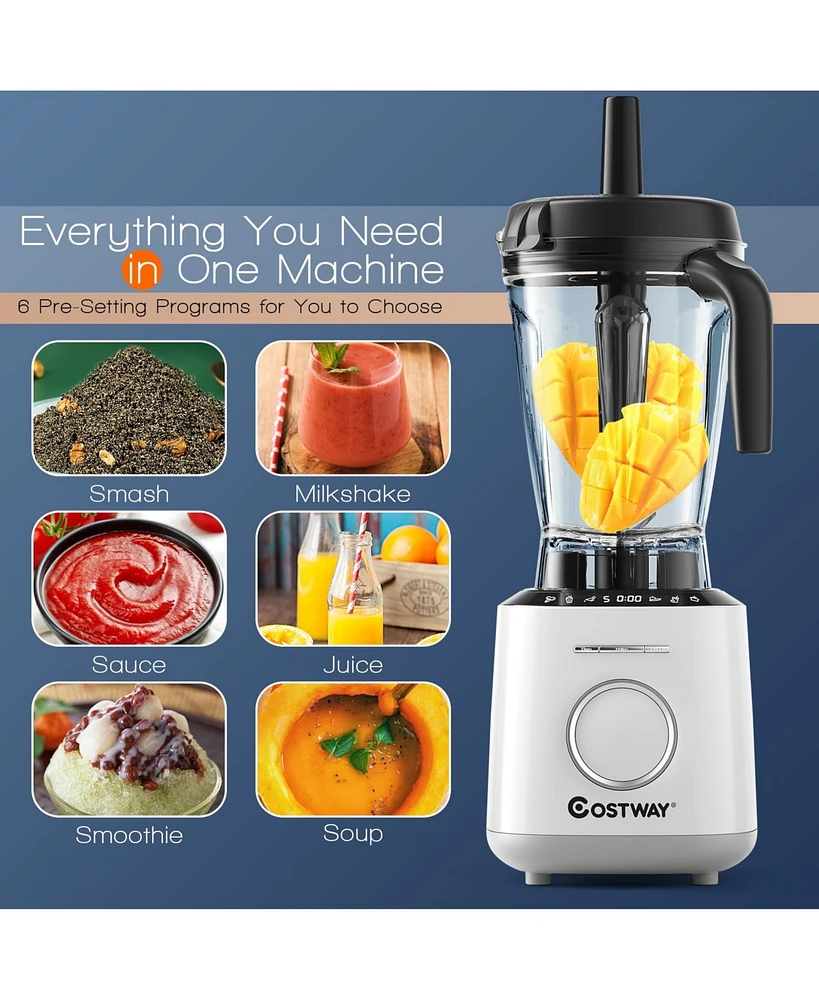 Sugift 1500W Countertop Smoothies Juicer and Blender with 10 Speed and 6 Pre-Setting Programs