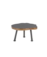 Tree Disc Pedestal Tray Set – Natural Wood Riser Stands for Rustic Centerpiece or Display Decor