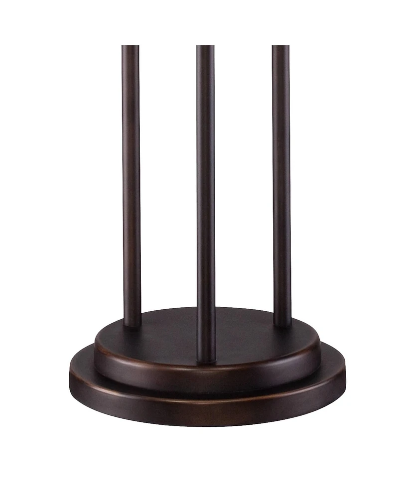 Libby Modern Industrial Tree Floor Lamp Standing 66" Tall Oiled Bronze Metal 3-Light Amber Seedy Glass for Living Room Reading Bedroom Office Hou