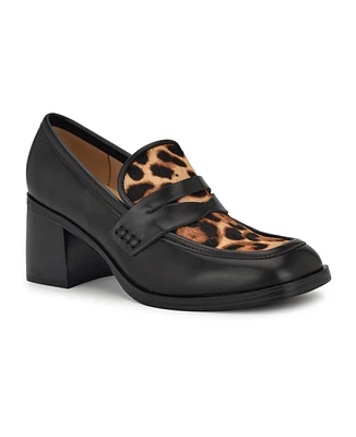 Nine West Women's Avalia Block Heel Penny Loafers