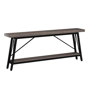 Tribesigns 70.9 Inches Extra Long Sofa Table Behind Couch, Industrial Entry Console Table for Hallway, Entryway, Living Room