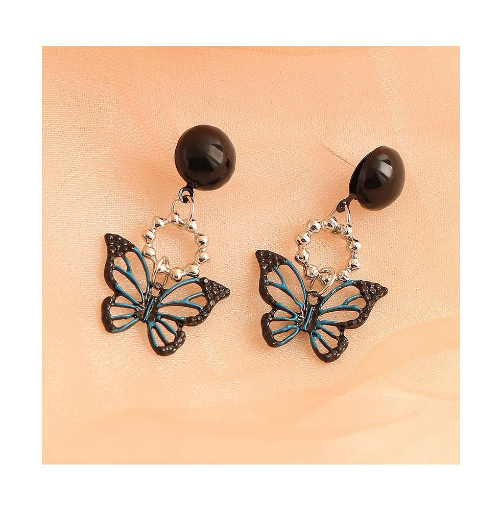 Sohi Women's Butterfly Drop Earrings