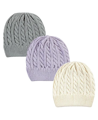 Hudson Baby Girls 3Pk Knitted Hats