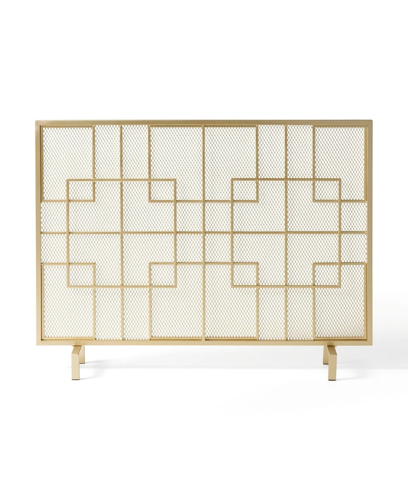 Dorothy Modern Single Panel Iron Fireplace Screen