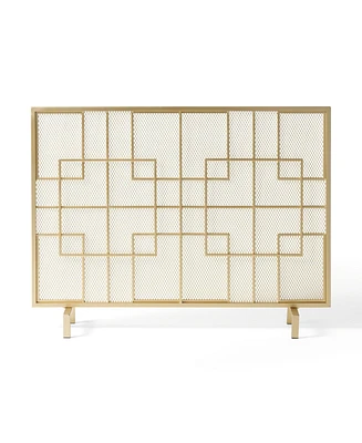 Dorothy Modern Single Panel Iron Fireplace Screen