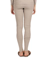 MeMoi Women's Organic Cotton Seamless Classic Ribbed Leggings