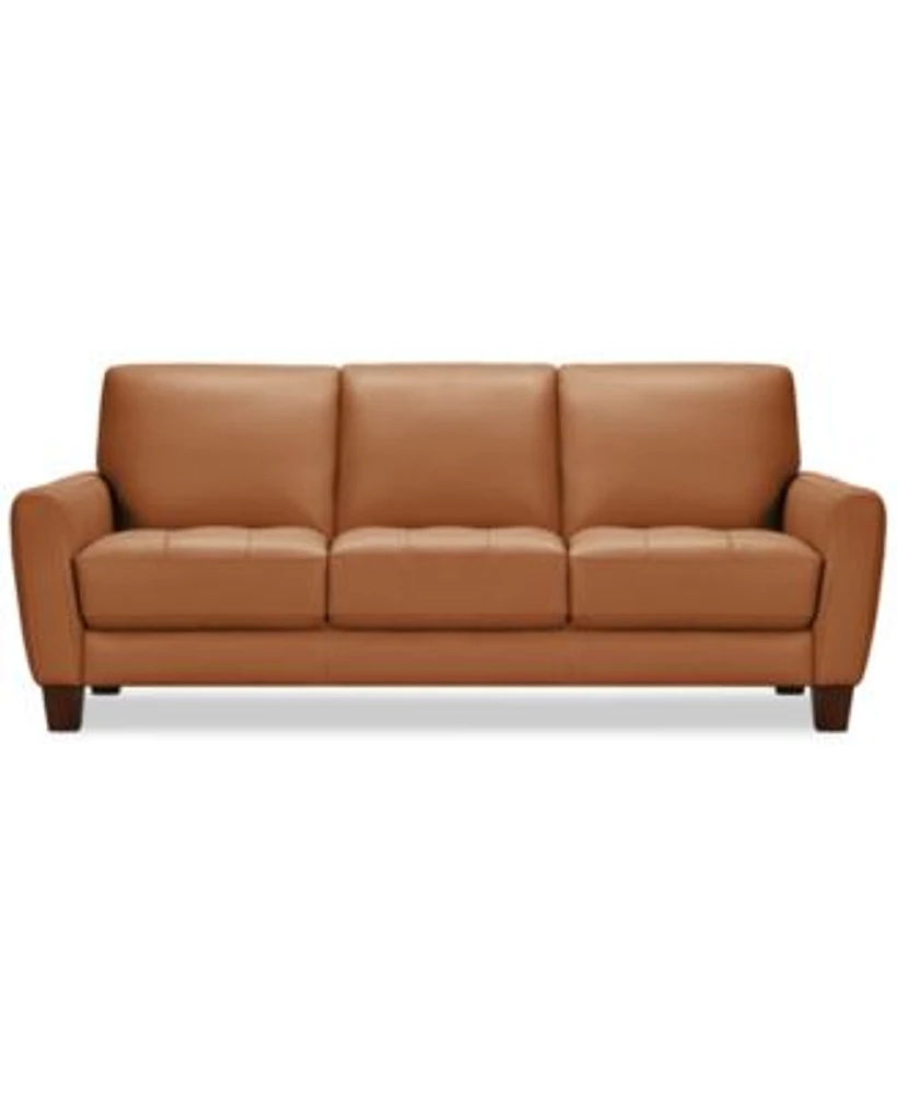 Galligher Leather Sofa Collection Created For Macys