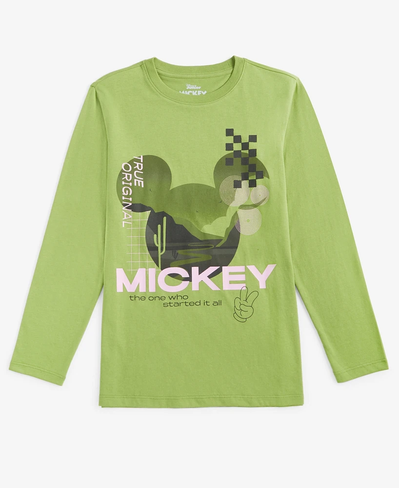 Epic Threads Little & Big Boys Mickey Mouse Printed Long-Sleeve T-Shirt, Created for Macy's