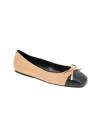 BCBGeneration Women's Hartly Square Toe Bow Ballet Flats