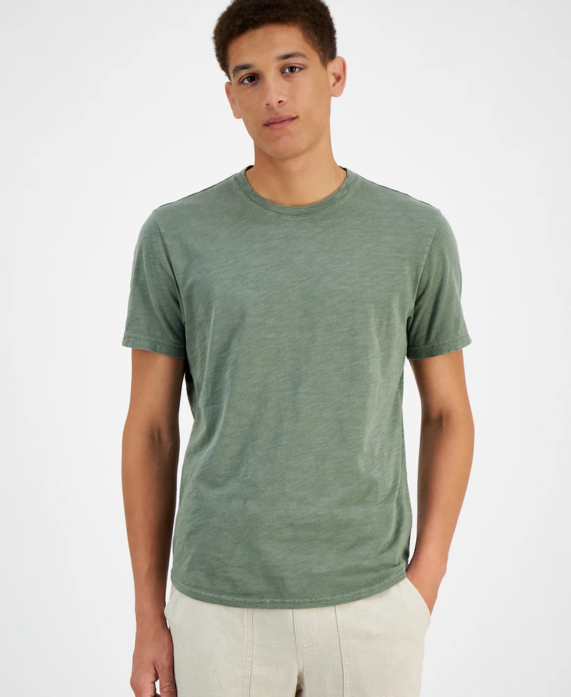 Sun + Stone Men's Kissed Regular-Fit Curved Hem T-Shirt, Created for Macy's