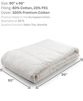 Woodek Luxe Collection European Hypoallergenic Lightweight Cotton Comforter, Breathable, King Size