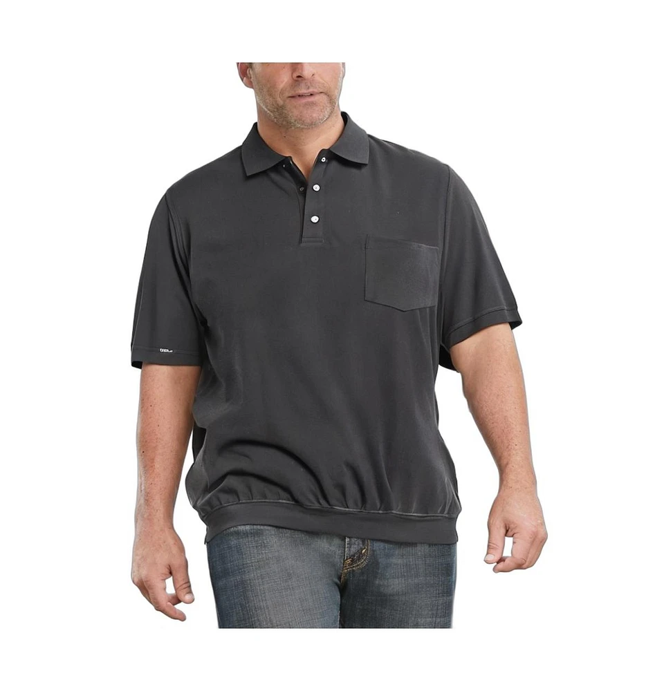 KingSize Big & Tall No Tuck Pocket Shrink-Less Cotton Polo Shirt